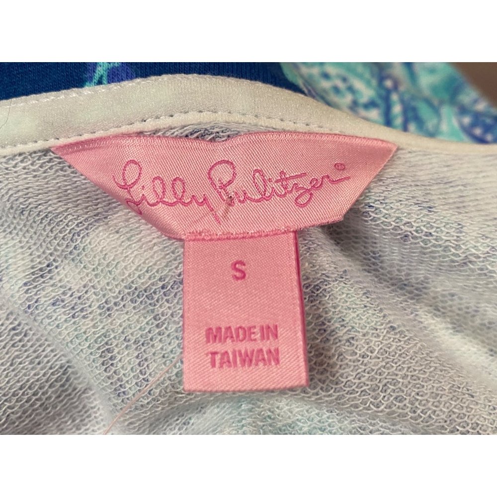 Lilly Pulitzer Women's Small 1/2 Zip Skipper Popover Deep Indigo Joy Ride NWT - Picture 9 of 13